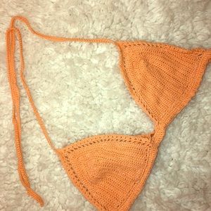 Orange LA Hearts bikini top